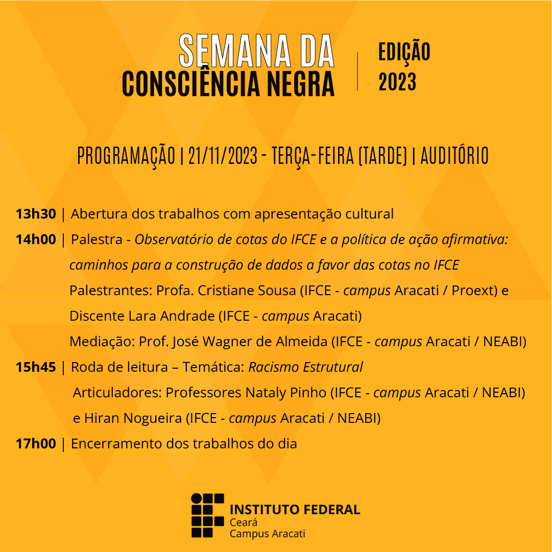 Dia 21- semana da consciência negra