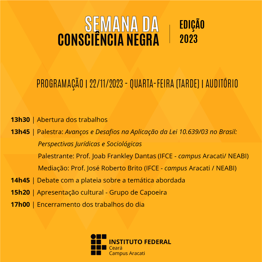 Dia 22- semana da consciência negra