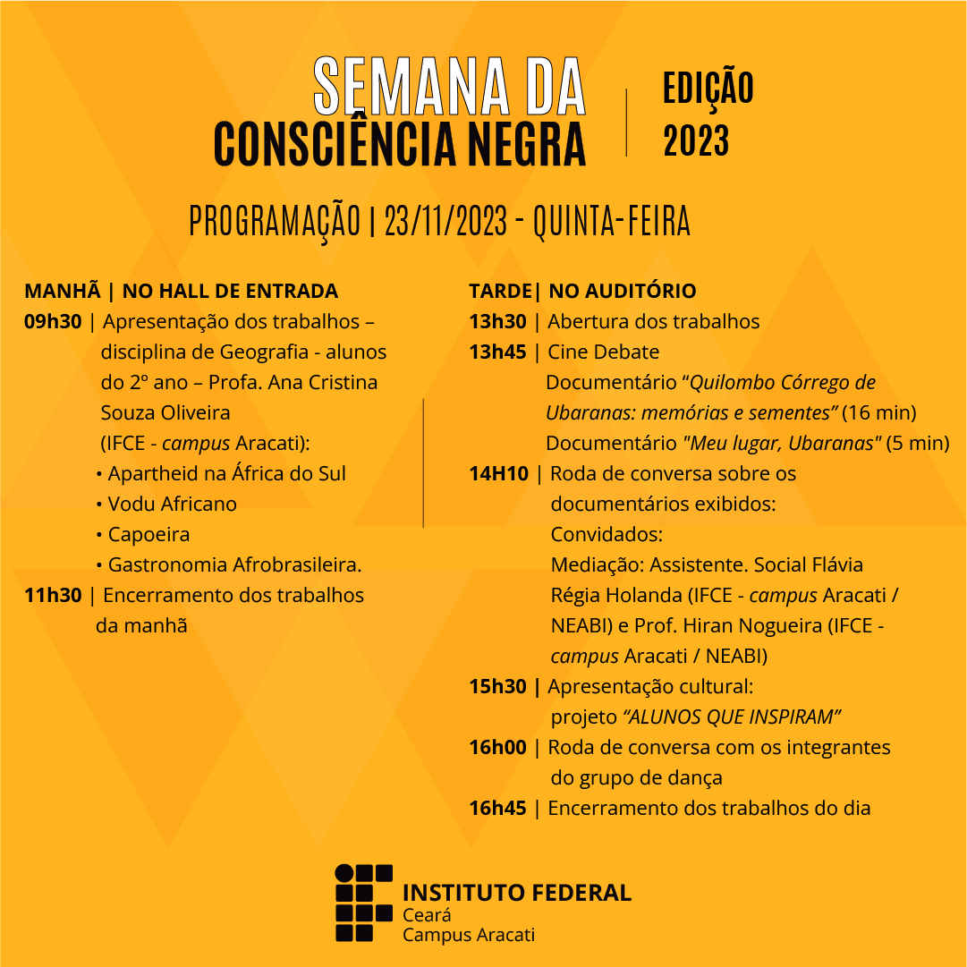 Dia 23- semana da consciência negra