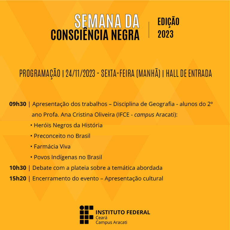 Dia 24- semana da consciência negra