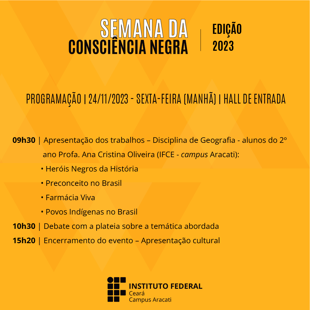 Dia 24- semana da consciência negra