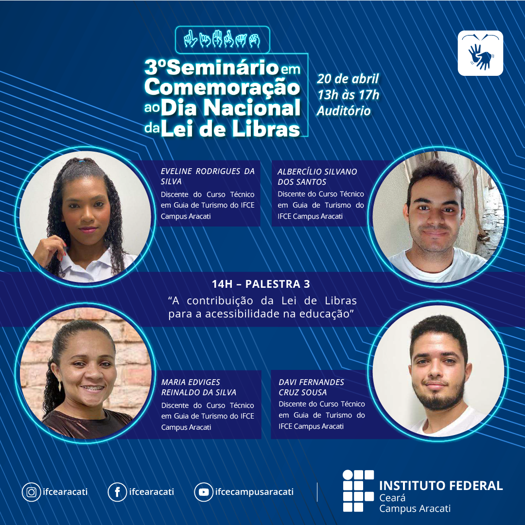 III Seminário da LIBRAS - palestrantes discentes