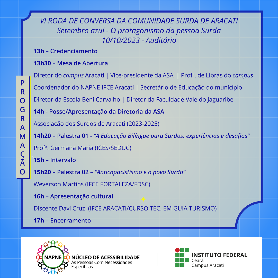 card VI roda de conversa comunidade surda-pragramação