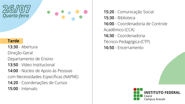 semana da integração 2023.2 - 26/07 - tarde