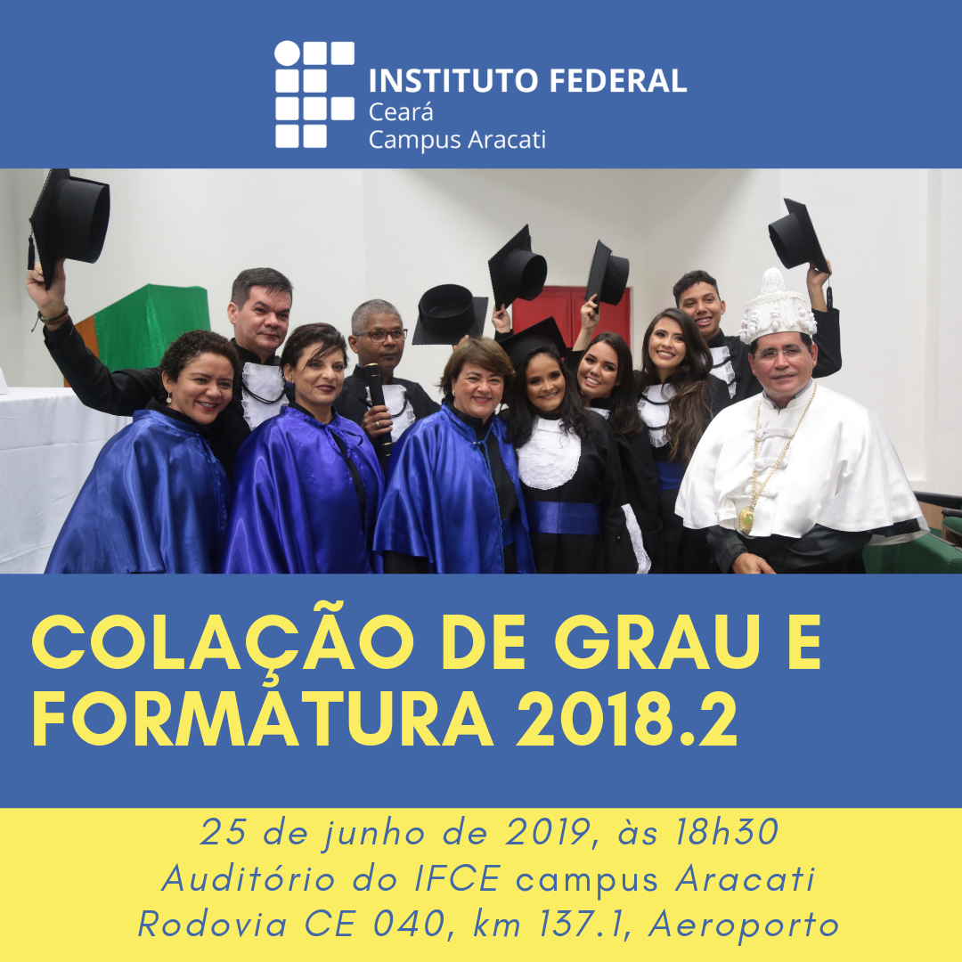 Colação de grau/formatura 2018.2