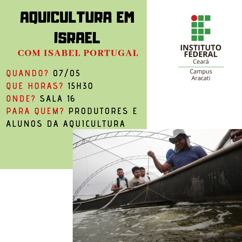 Palestra Aquicultura em Israel