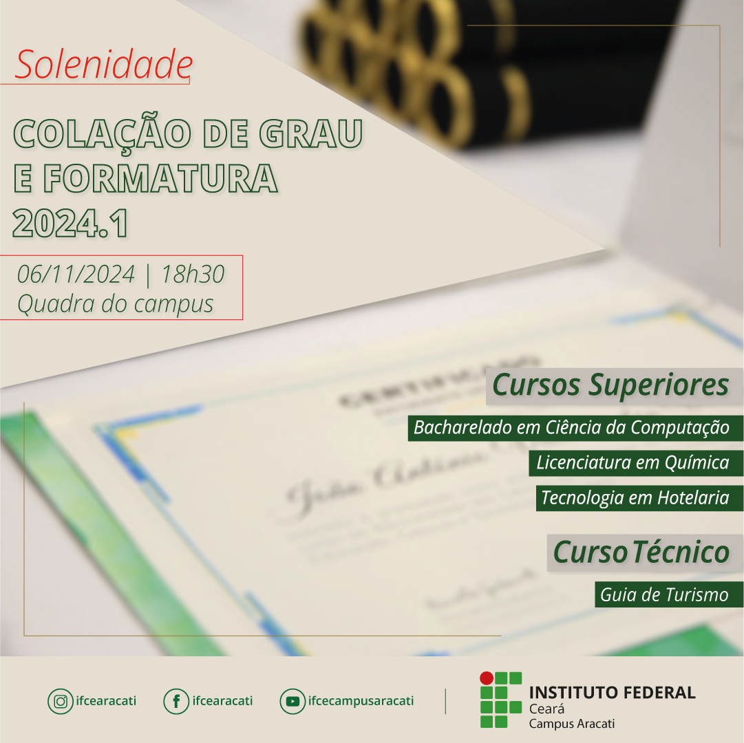 colação de grau e formatura 2024.1