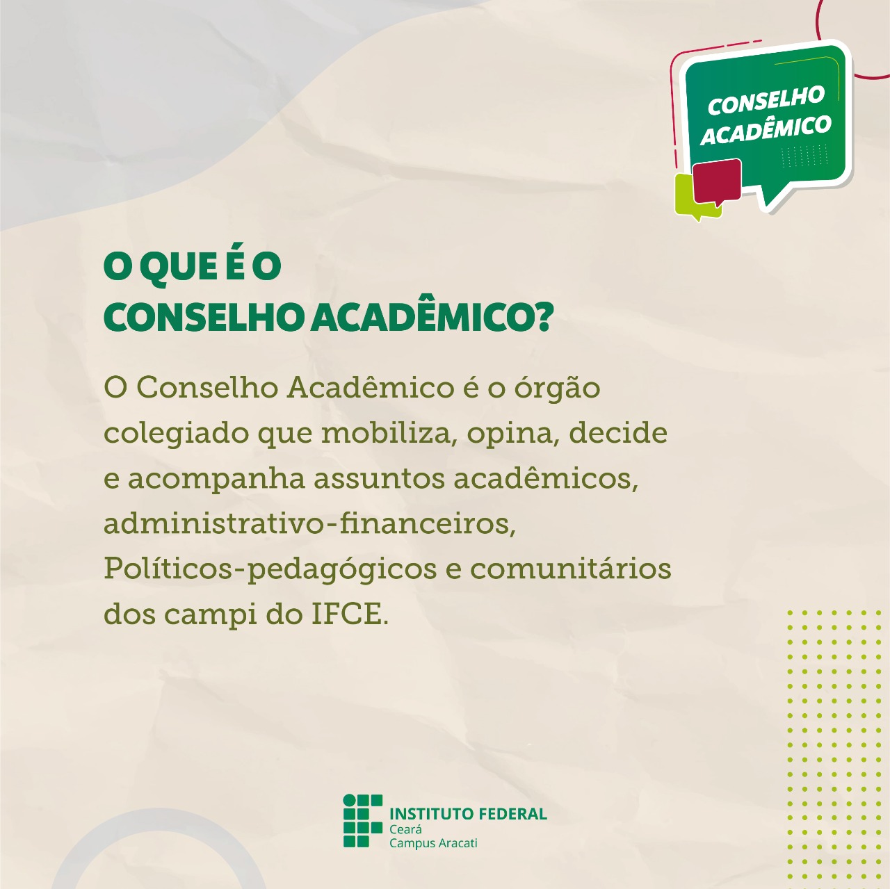 o que é o conselho academico