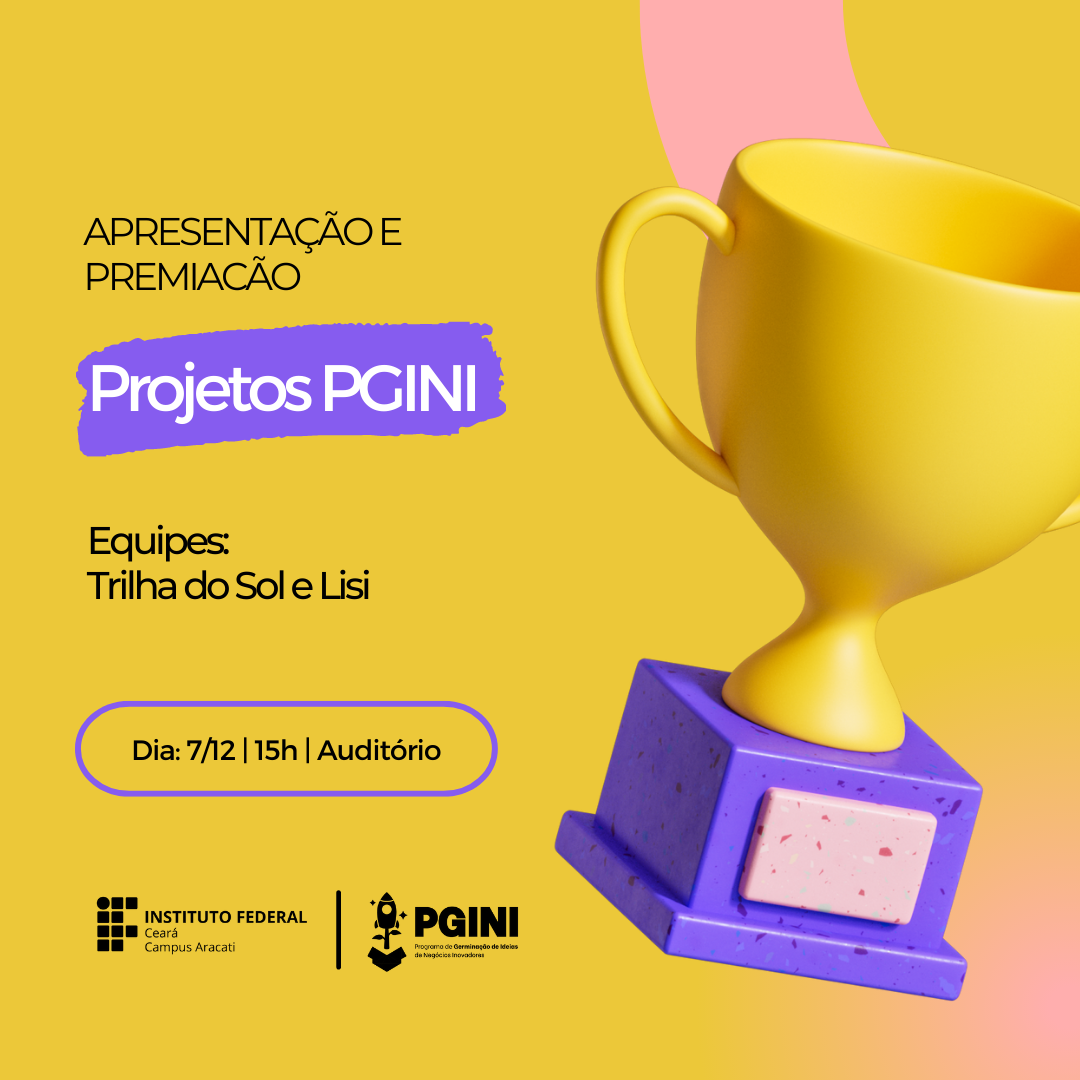 Apresentação e Premiação Projetos do PGINI