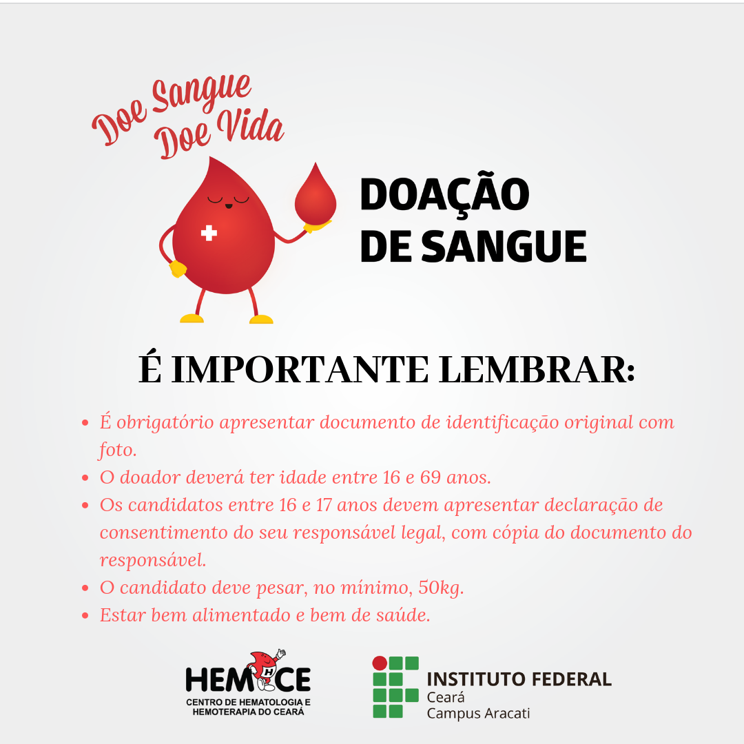 Campanha doação de sangue_É importante lembrar