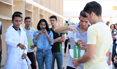 Lançamento de foguetes no campus de Aracati 29-09-2017