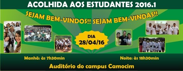 Banner da acolhida dos discentes