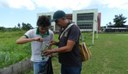 Alunos se envolveram no combate a focos de mosquito (Foto: Pedro Rildson)