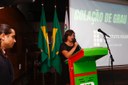 Paraninfa da Licenciatura em Matemática, professora Jamilastreia Alves da Silva. Foto: Francisco da Costa Rodrigues.