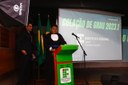 Concludente Carlos Matheus do Monte Rodrigues, orador dos cursos técnicos. Foto: Francisco da Costa Rodrigues.