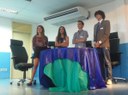 Alunos lideraram debate entre correntes filosóficas (Créditos: Andressa Souza)