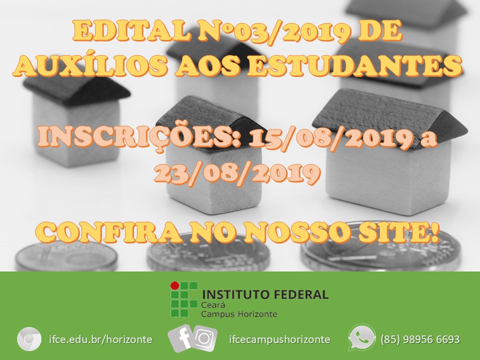 Edital 03/2019 Auxílios Estudantis