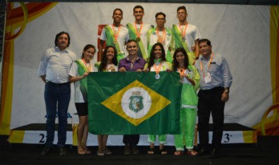 Atletas do IFCE fizeram bonito na piscina do CFO (Foto: Rebeca Casemiro)