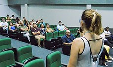 Aproximadamente 100 professores da rede municipal visitaram o campus. (Foto: Guilherme Braga)