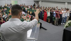 Primeira cerimônia de certificação das turmas do Ensino Técnico Integrado no campus de Maracanaú. Foto: Guilherme Braga