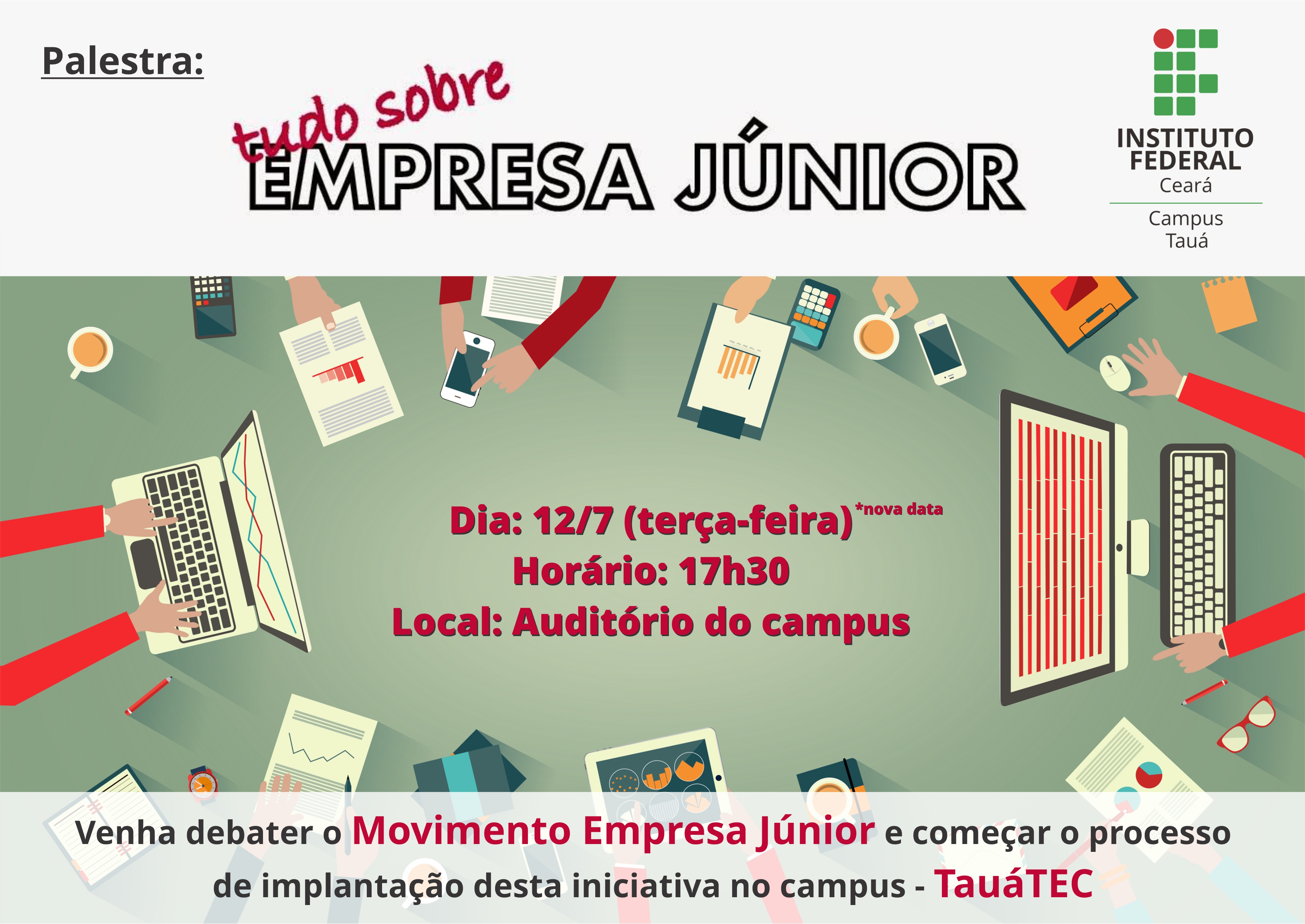 Convite_Palestra_Empresa Júnior_Tauá