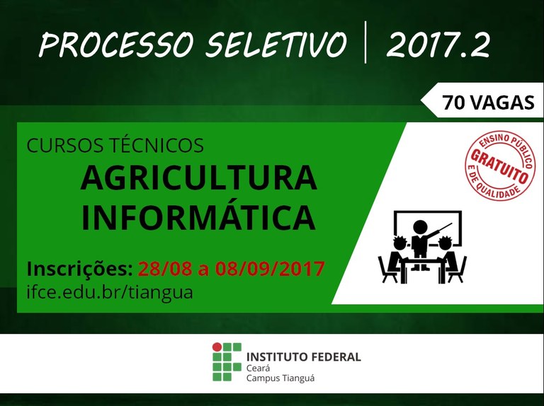 Cartaz processo seletivo 2017.2