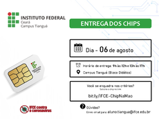 Cartaz da entrega de chips